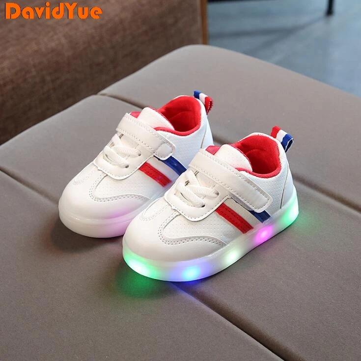 2018 Baby Girls Boys Led Light Casual Shoes glowing Soft Bottom flush lighing Sport Shoes Children Kids casual Sneaker
