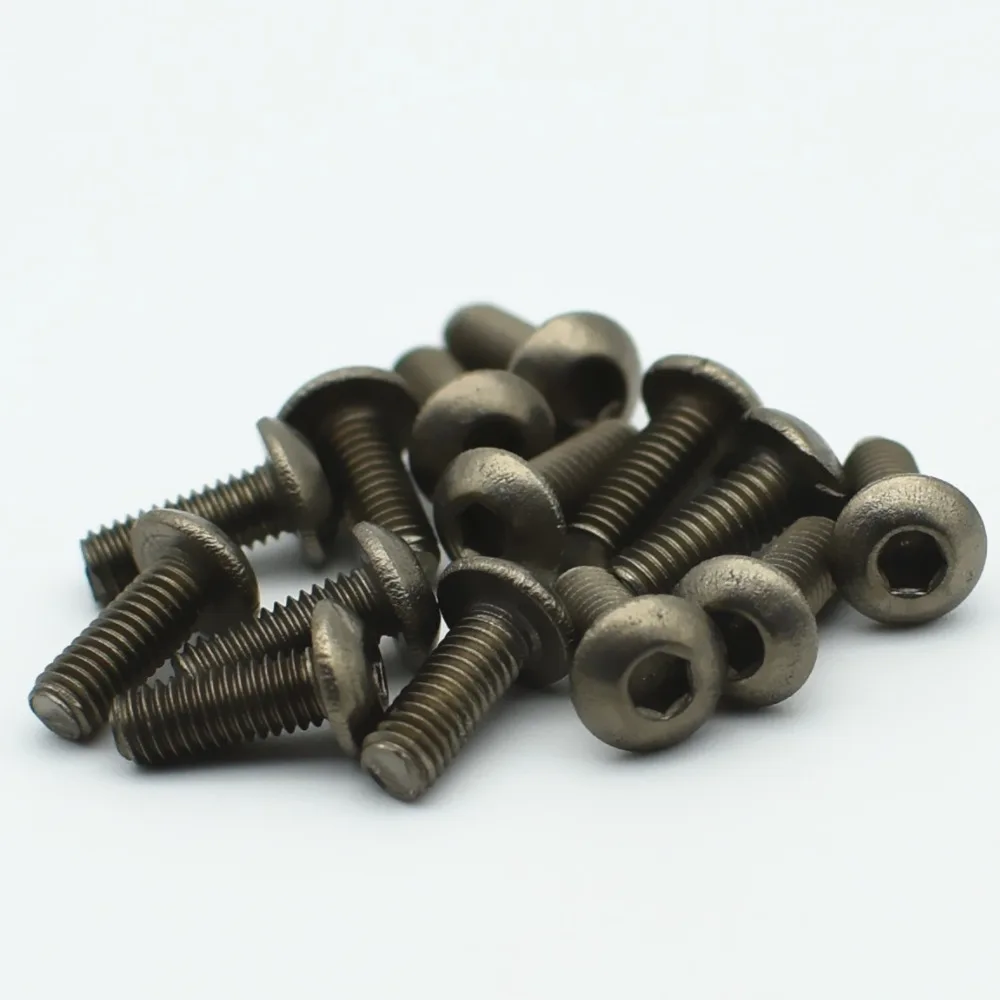 

Ti bolts M3 TA2 Pure Titanium Hexagon socket Column Head titanium screws Ti fasteners Small Sized ISO7380 Pack of 12pcs