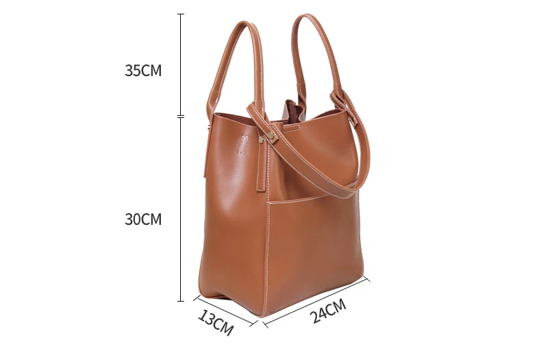Brand Hot Sale Fashion Ladies Hobos Classic Women Handbag 100% Genuine Leather Large Capacity Shoulder Bag Casual Simple (4)