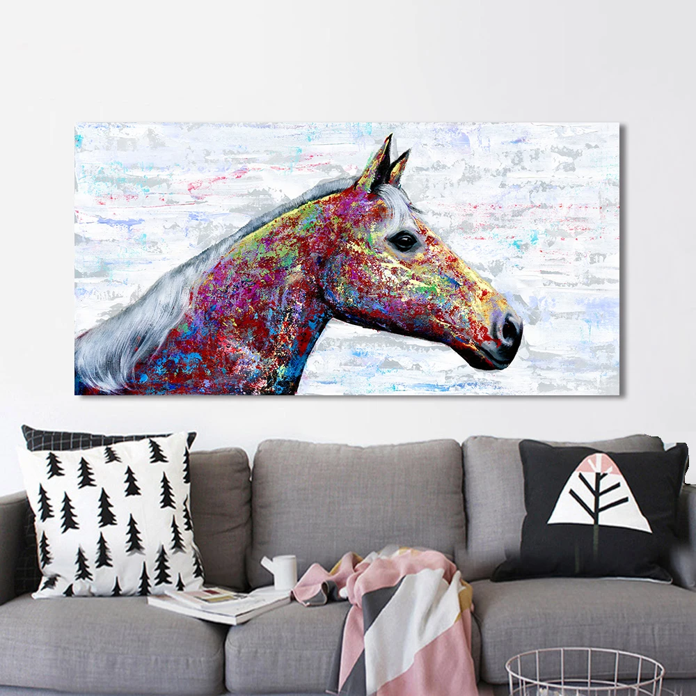 

Horse New Art Wall Art Canvas Painting Animal Picture Posters Prints Colorful Home Decor No Frame Dropshipping