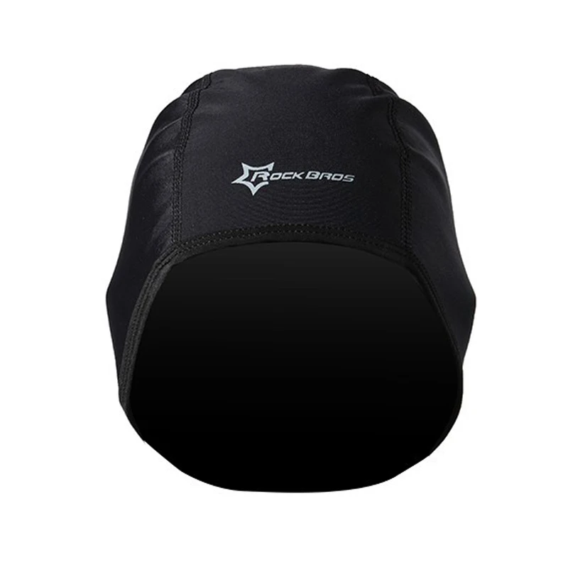 Rockbros водонепроницаемый руно теплая зима шляпа ветрозащитный спорта на открытом воздухе человек шапочка дорожный велосипед велоспорт cap hat капелло черный - Цвет: Черный
