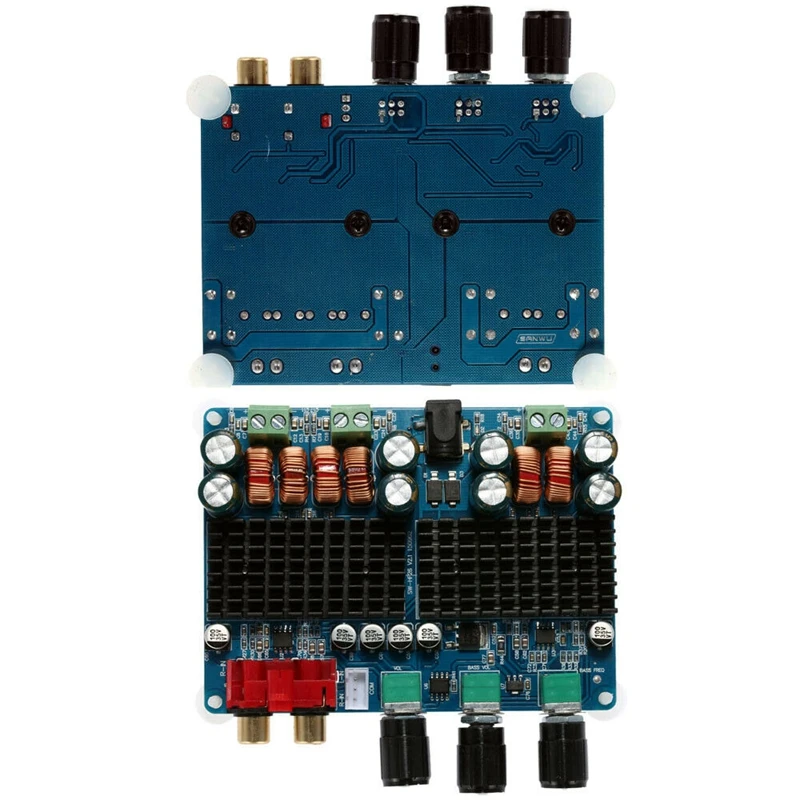Качество усилитель мощности звука доска 2,1 канальный цифровой сабвуфер усилитель звука для дома Dc12V-26V 50 Вт Кабель x 2+ кабель 100W Tpa311
