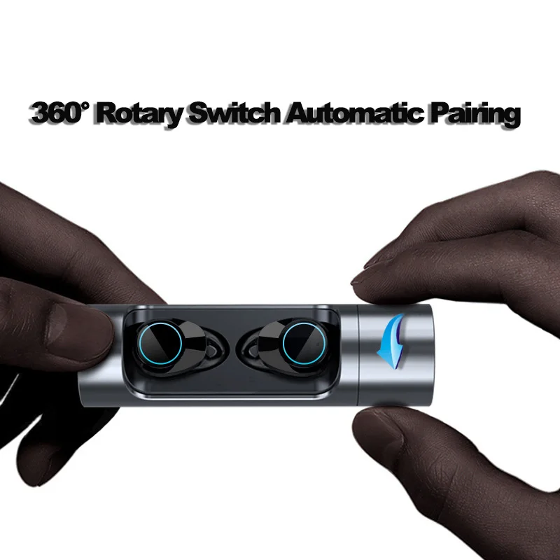 

True Wireless Earbuds, Sports Wireless Bluetooth Headphones, Bluetooth 5.0 IPX6 7 Waterproof Power Bank Portable Earbuds