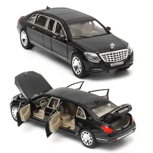 1:24 для Mercedes Maybach S600 Limousine литая под давлением металлическая модель автомобиля игрушка для детей Рождественский подарок игрушка автомобиль коллекция