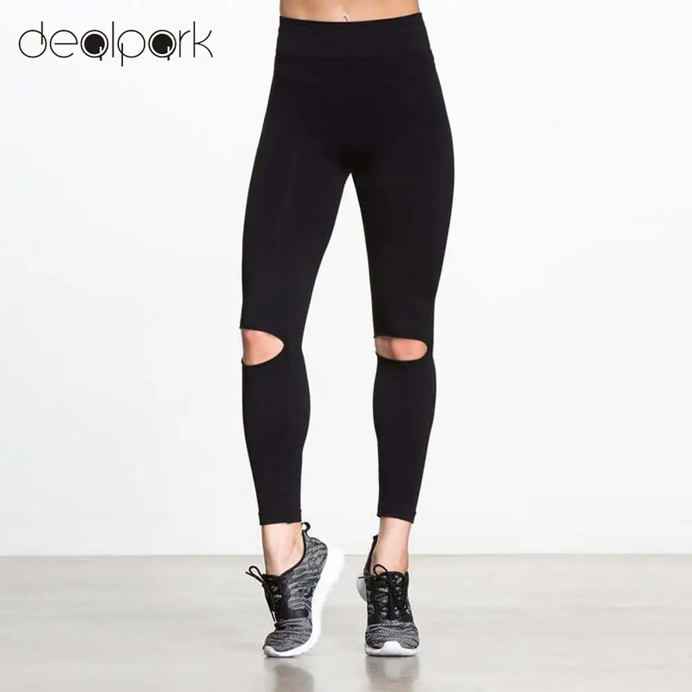 Autumn Sexy Women Leggings Slim Trousers Cutout Design Workout Leggings Skinny Slim Fitness