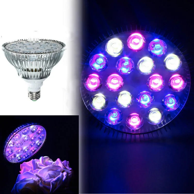 18 Вт E27/B22 PAR38 6 красный + лампочек белых AC85 265V LED полный спектр коралловых рифов