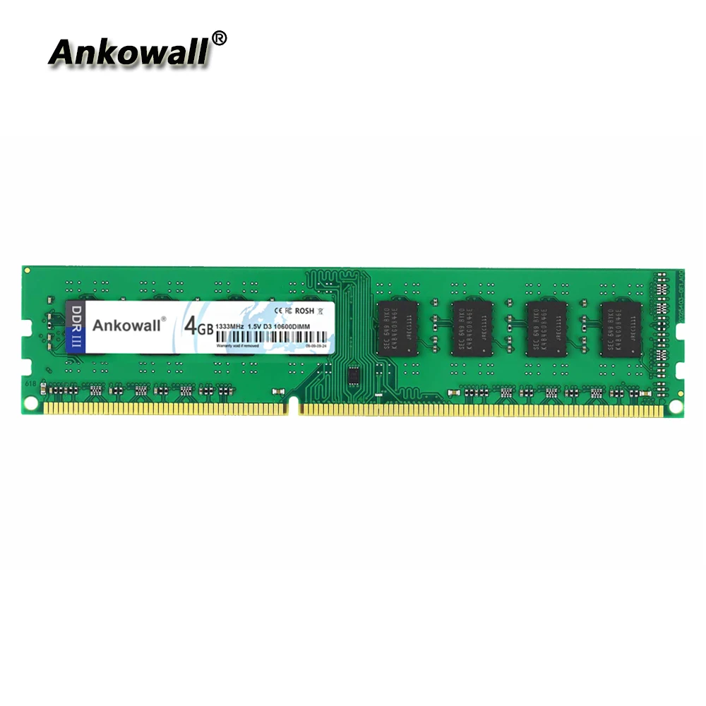 Ankowall оперативная память DDR3 4 ГБ 8 ГБ 1600 PC3 память 1,5 в Настольный Dimm с радиатором