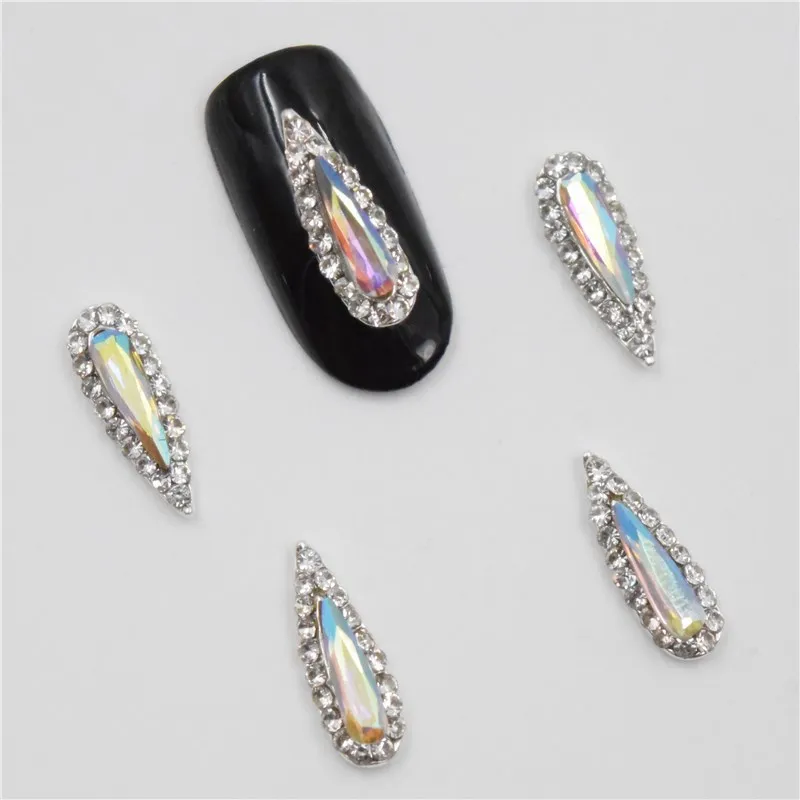 

10psc New rose Red Rhinestones 3D Nail Art Decorations,Alloy Nail Charms,Nails Rhinestones Nail Supplies #616-621