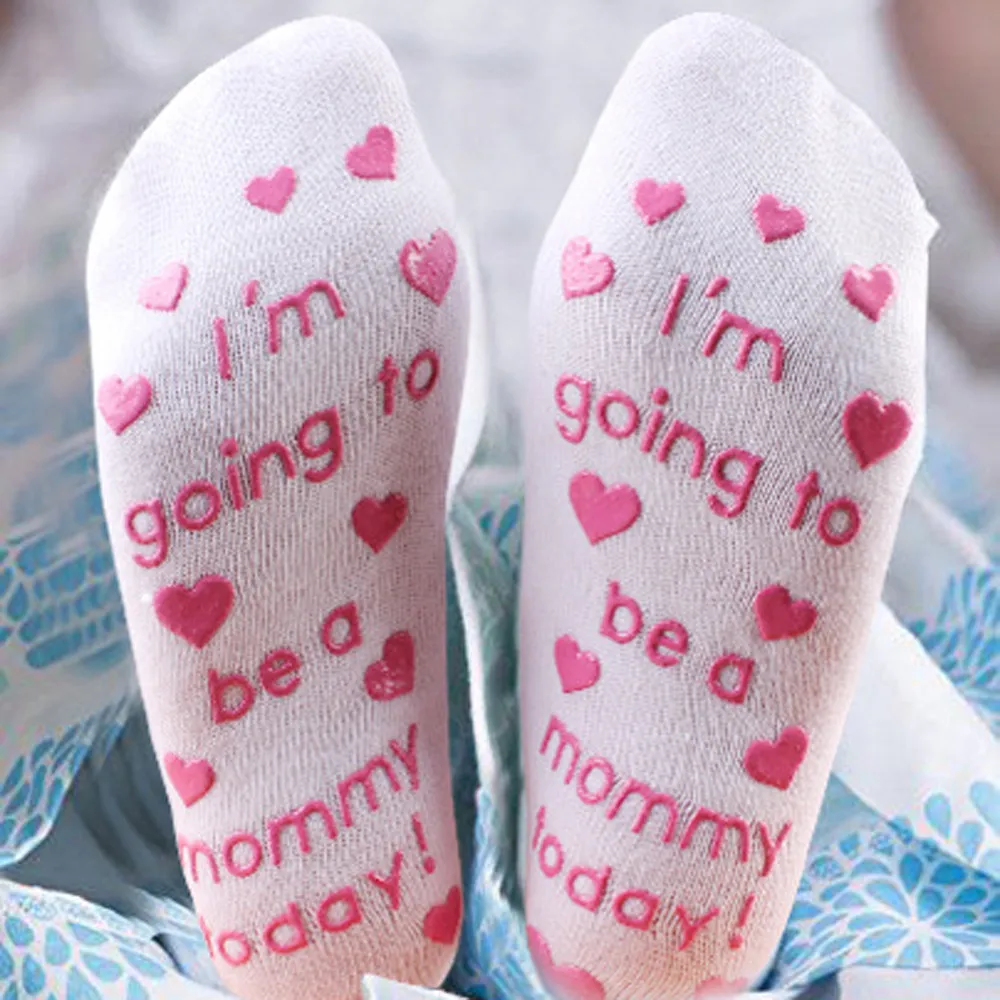 Унисекс Для мужчин Для женщин Смешные носки meias я собираюсь быть мама носки для мальчиков и девочек укороченные носки хлопок Повседневное
