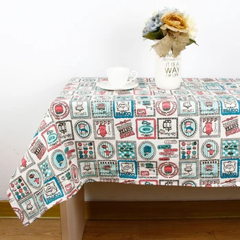 

Europe Style Washable Multi Patten Tableware Print Table Cloth Cotton Linen Tablecloth Dining Table Cover Kitchen Picnic Decor