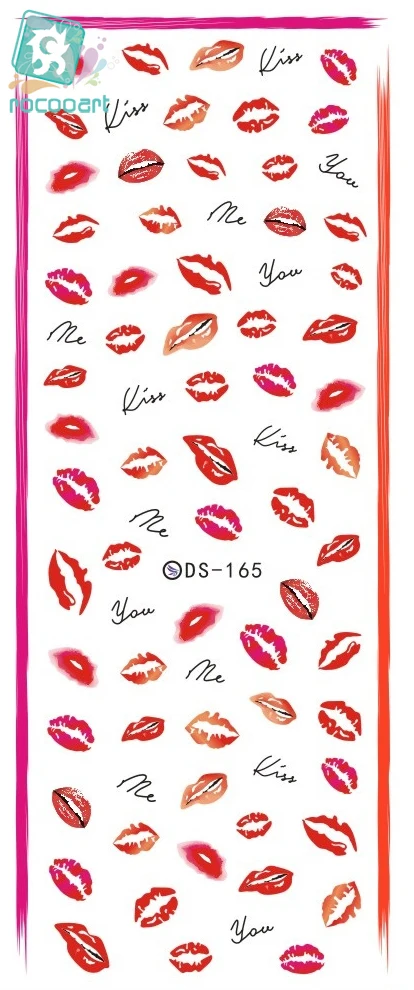 Водопроводный стикер Rocooart DS165 для ногтей элементы Kiss Me красных губ наклейки
