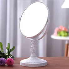 Factory direct crack lacquer desktop mirror European dressing mirror 8 inches Princess mirror back 3 times the magnification of