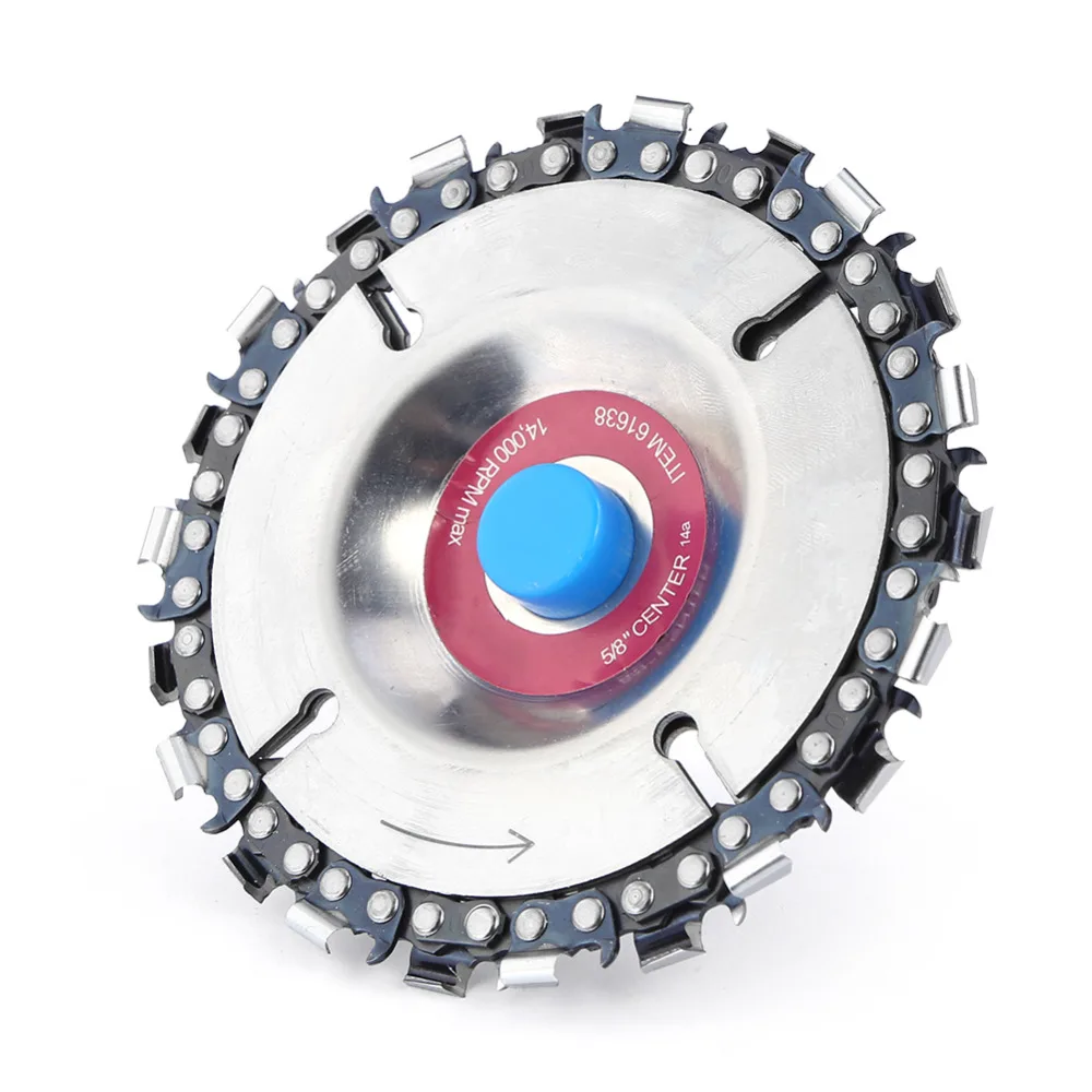 

14/22 Tooth 5/8" Cut Grinder Disc Woodworking Chain Grinder Angle Milling Chain Saws Disc Wood Carving Disc Angle Grinding Tool