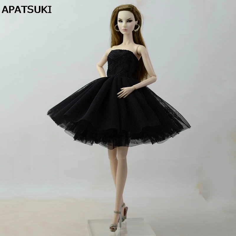 barbie doll in black dress