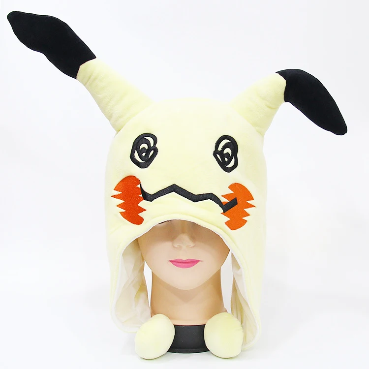 Аниме Pokeball мультфильм милый Mimikyu плюшевая шляпа Мягкая игрушка животных 33x18
