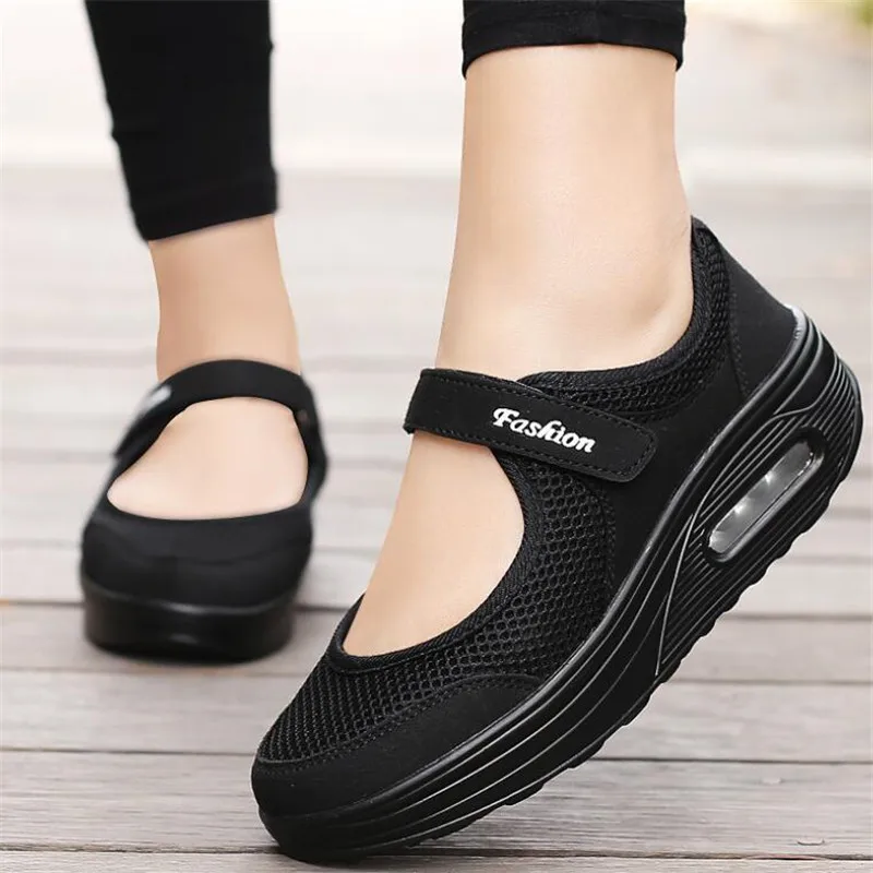 

NEW Summer Fashion Women Flat Platform Shoes Moccasin Zapatos Mujer Ladies Boat Shoes Woman Breathable Mesh Casual Shoes 35-42
