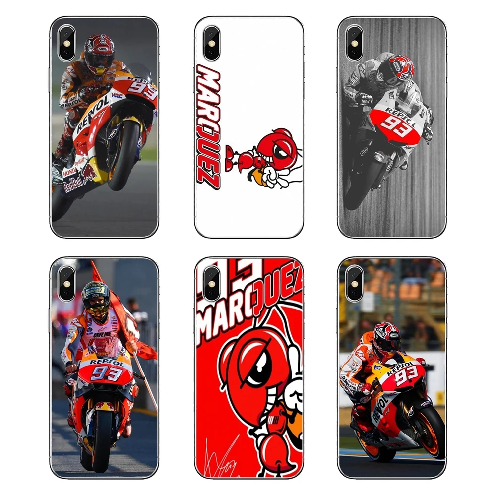 

Transparent Soft Shell Covers For LG G7 Q6 Q7 Q8 Q9 V30 X Power 2 3 For OnePlus 3T 5T 6T Marc Marquez Moto Gp 93 Art Pattern