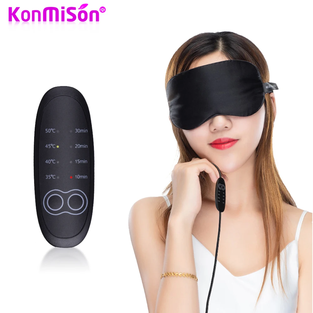 

Konmison USB Temperature Control Heat Steam Cotton Eye Mask Dry Tired Compress Hot Pads Heating Eye Care Massage SPA Eye Patch