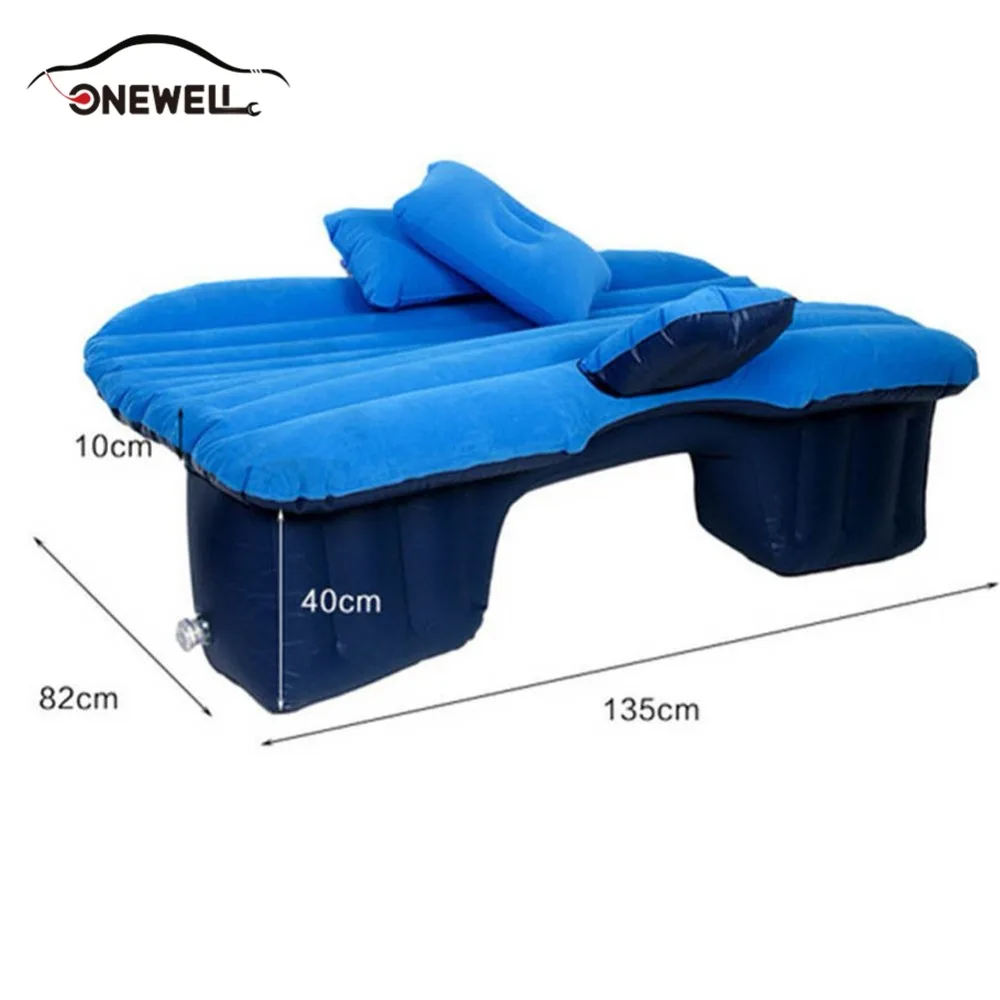 ONEWELL водонепроницаемый универсальный автомобильный надувной матрас для путешествий, надувная кровать, подушка для надувной кровати, уплотненная Флокированная 137*88*45 см
