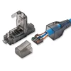RJ45 Cat.6 UTP Connecteur de Champ Fiche Modulaire Sans Sertissage Conception-Compatible avec Cat.5e/6/6A 23AWG-24AWG câble d'installation ► Photo 1/6