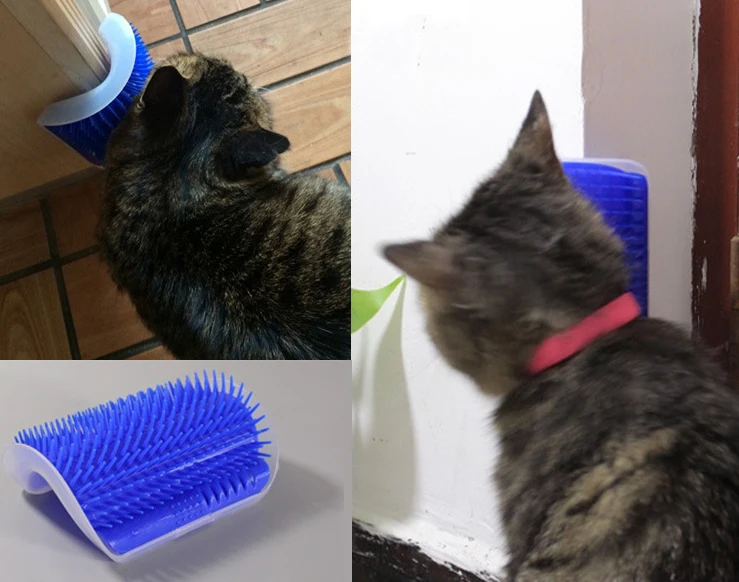 Pet Products For Cats Brush Corner Cat Massage Self Groomer Comb Brush