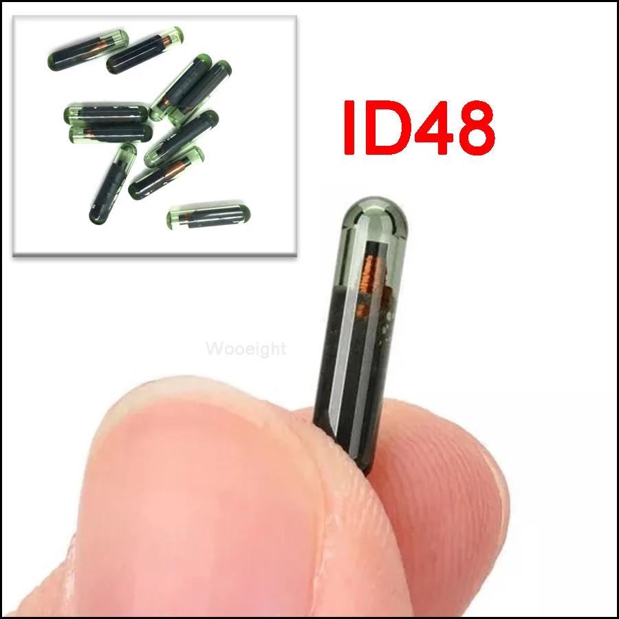 10Pcs Car Key Transpnder Chip ID48 For VW Golf Passat Skoda Seat Honda Audi A4 A6 A8 Not Coded Grass Clips (4)