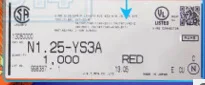 N1.25-YS3A VERMELHO terminais Conectores terminais de caixas 100% de peças novas e Originais