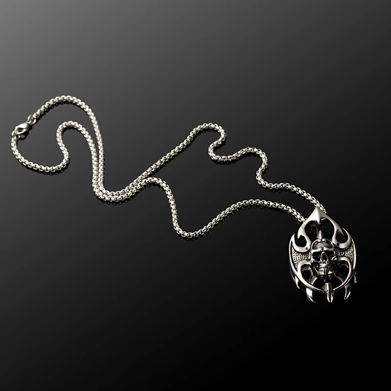 

Men's Fashion Stainless Steel Link Chain Punk Style Pendant Necklace 2018 New Trendy Jewelry Accessories Choker for Men
