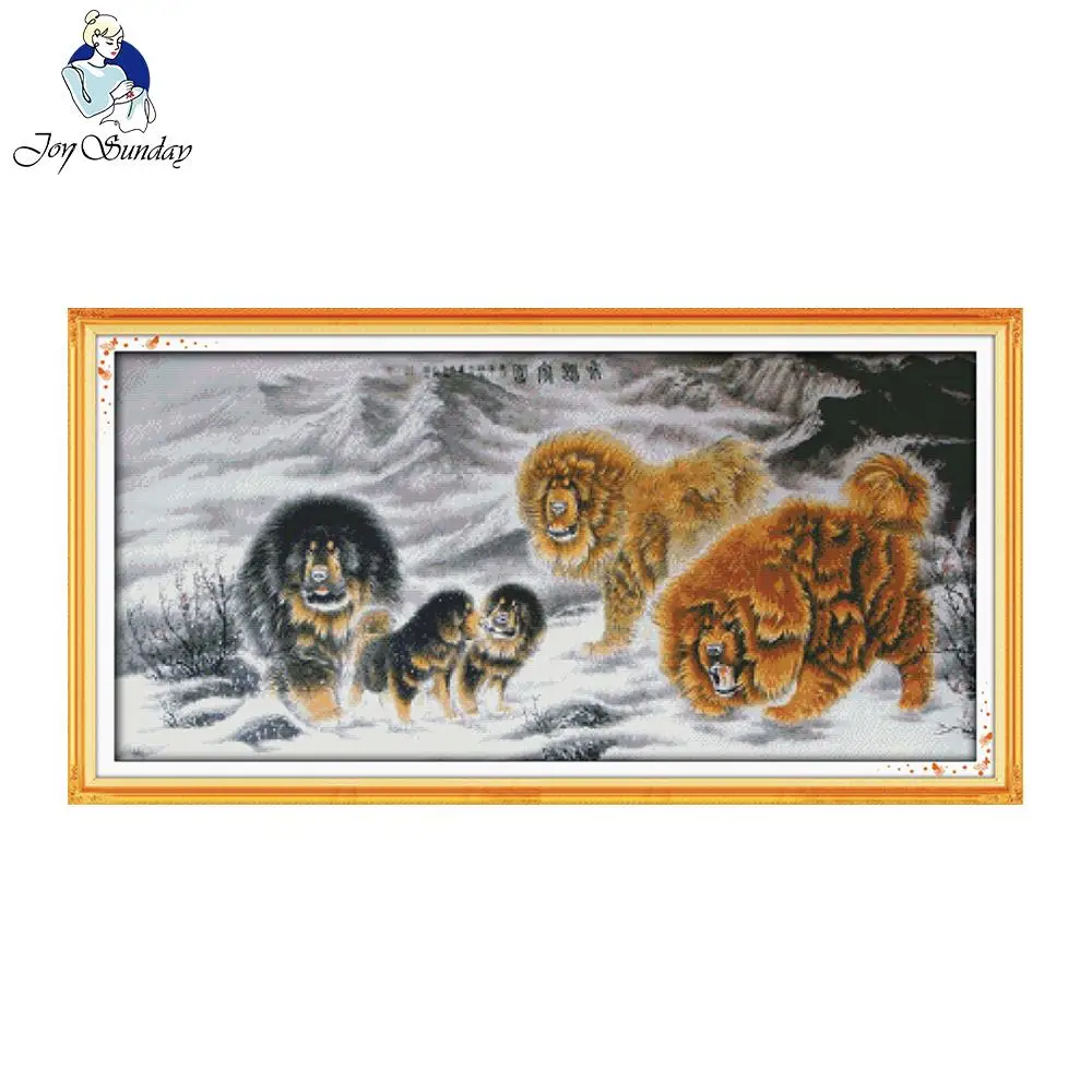 

Joy Sunday Needlework DIY Cross Stitch Sets for Embroidery Kits Harmonious Homeland Patterns Printed Counted Cross-Stitching