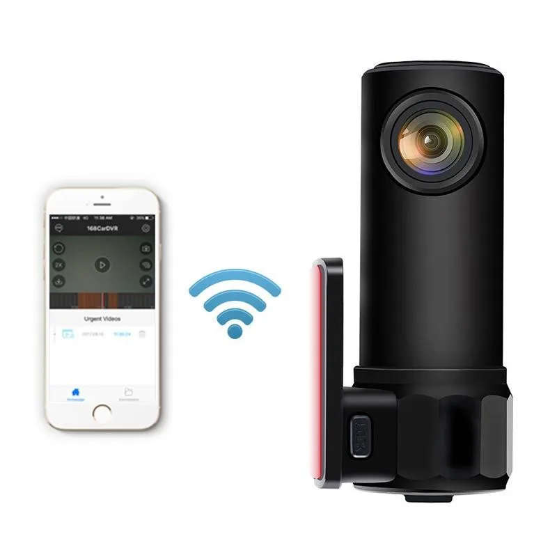 Goedkoop Wifi Smart HD Auto Video Camera Dashcam DVR Black Box Auto DVR Recorder Draadloze Snapshot Auto Camera Draaibare Lens camcorder