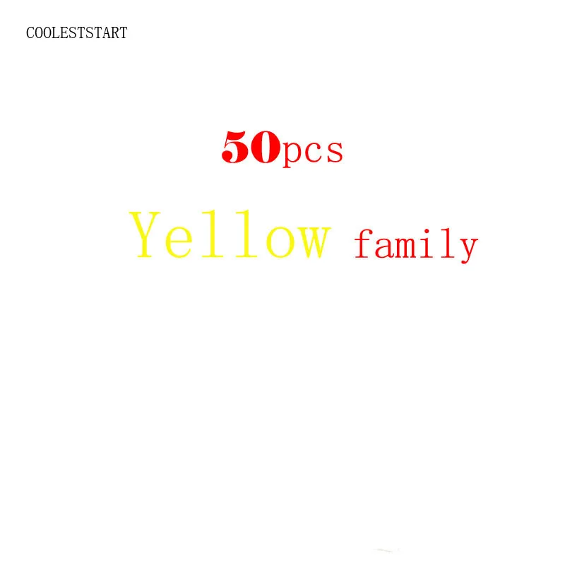 50pcs Yellow family
