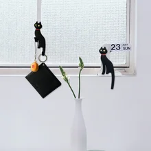 Горячая креативные многофункциональные кошки магнитные настенные ключи крюк холодильник стикер магнит на холодильник