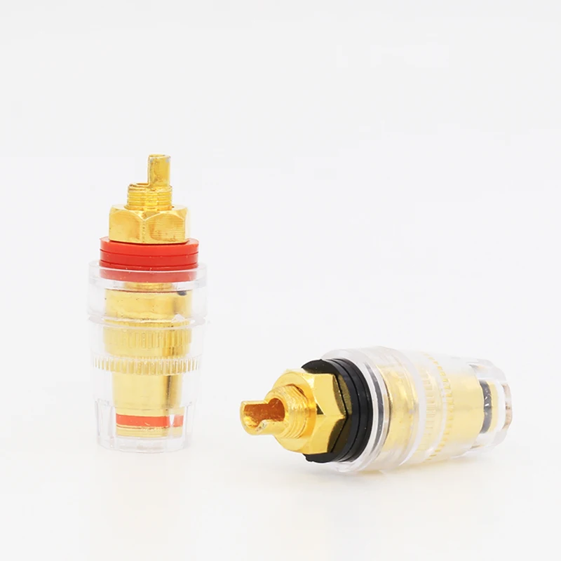 

Brass Gilded 5 way binding post short thread terminals For speaker CD audio amplifier