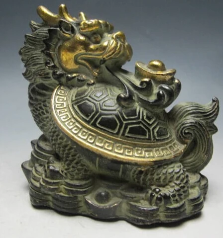 

Chinese Bronze Hand Work Statue - Dragon Turtle discount 30%