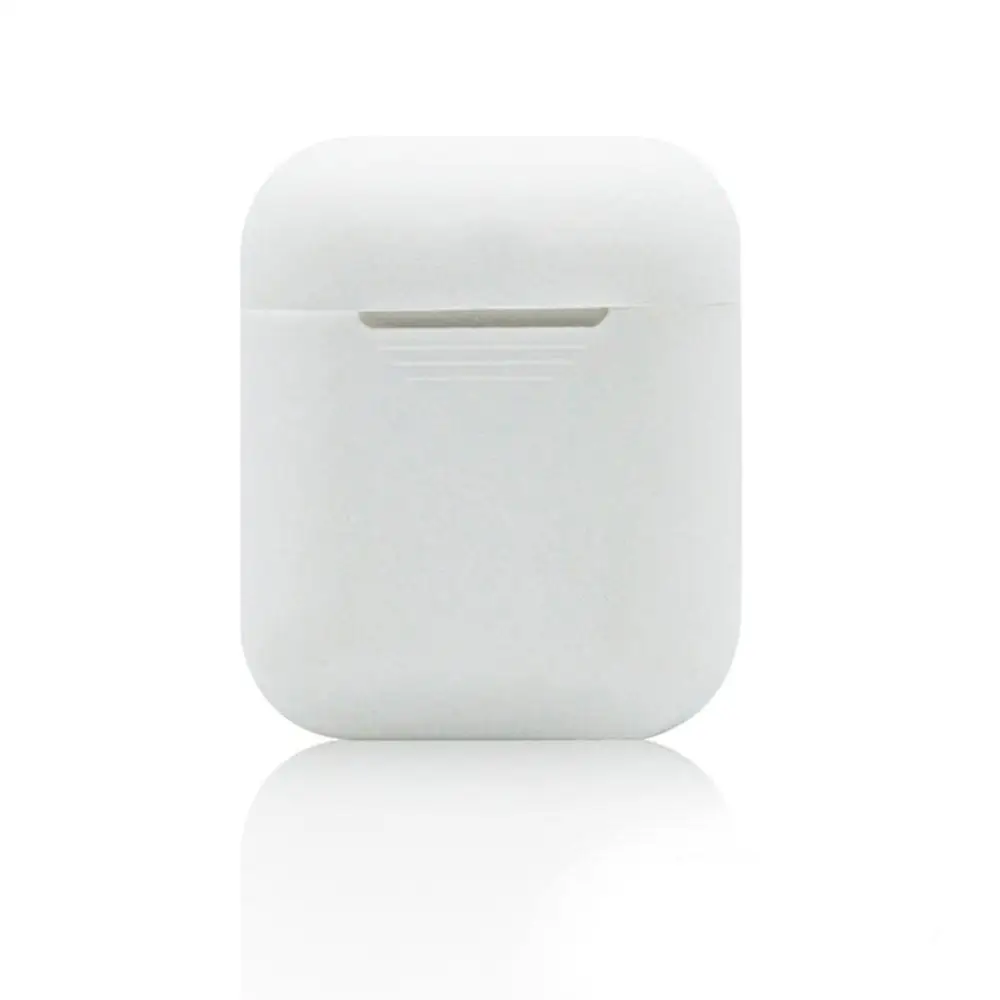 Белый Мягкий силиконовый чехол, наушники для Apple Airpods, чехол, Bluetooth, беспроводные наушники, защитный чехол, коробка для Air Pods, наушники, сумка - Цвет: Белый