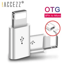 ACCEZZ Мини OTG освещение к Micro USB адаптер для Apple для iPhone XS MAX XR X 7 8 6S 6 Plus Синхронизация данных зарядный кабель Разъем