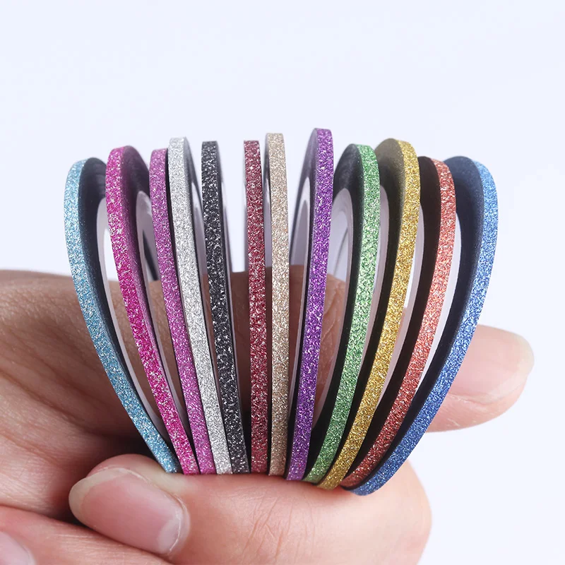 13 рулонов матовая блестящая полоскающая лента для ногтей многоцветная полоскающая клейкая линия наклейки для украшения ногтей маникюр DIY Советы