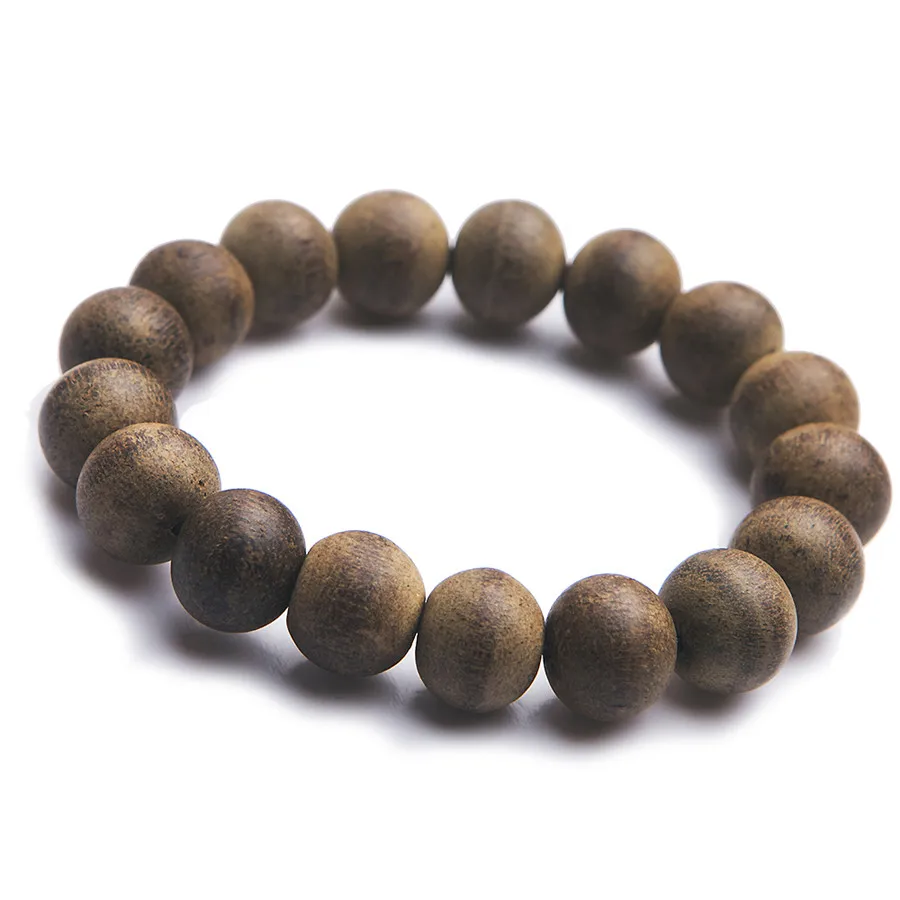 

Genuine Natural Agilawood Aloeswood Wood Stretch Prayer Round Bead Bracelets For Women Men Powerful
