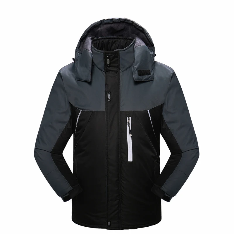 BOLUBAO Men Winter Parkas Coat Men's Fashion Brand Splice Solid Color Warm Thick Jacket Male Comfortable Parkas Overcoat - Цвет: Black