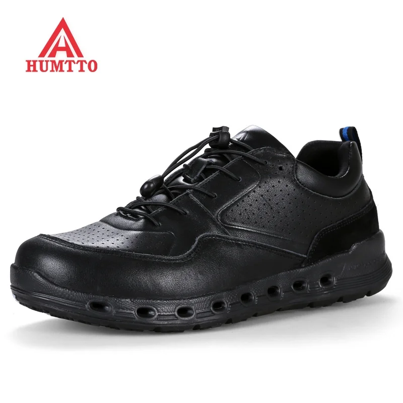 breathable leather sneakers