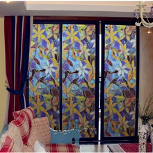 Высокая конфиденциальность Европейский Orchrd пятнистости декоративные матовые пленка на окно пленка витражная Пленка стеклянная наклейка 300*28-90 см/шт