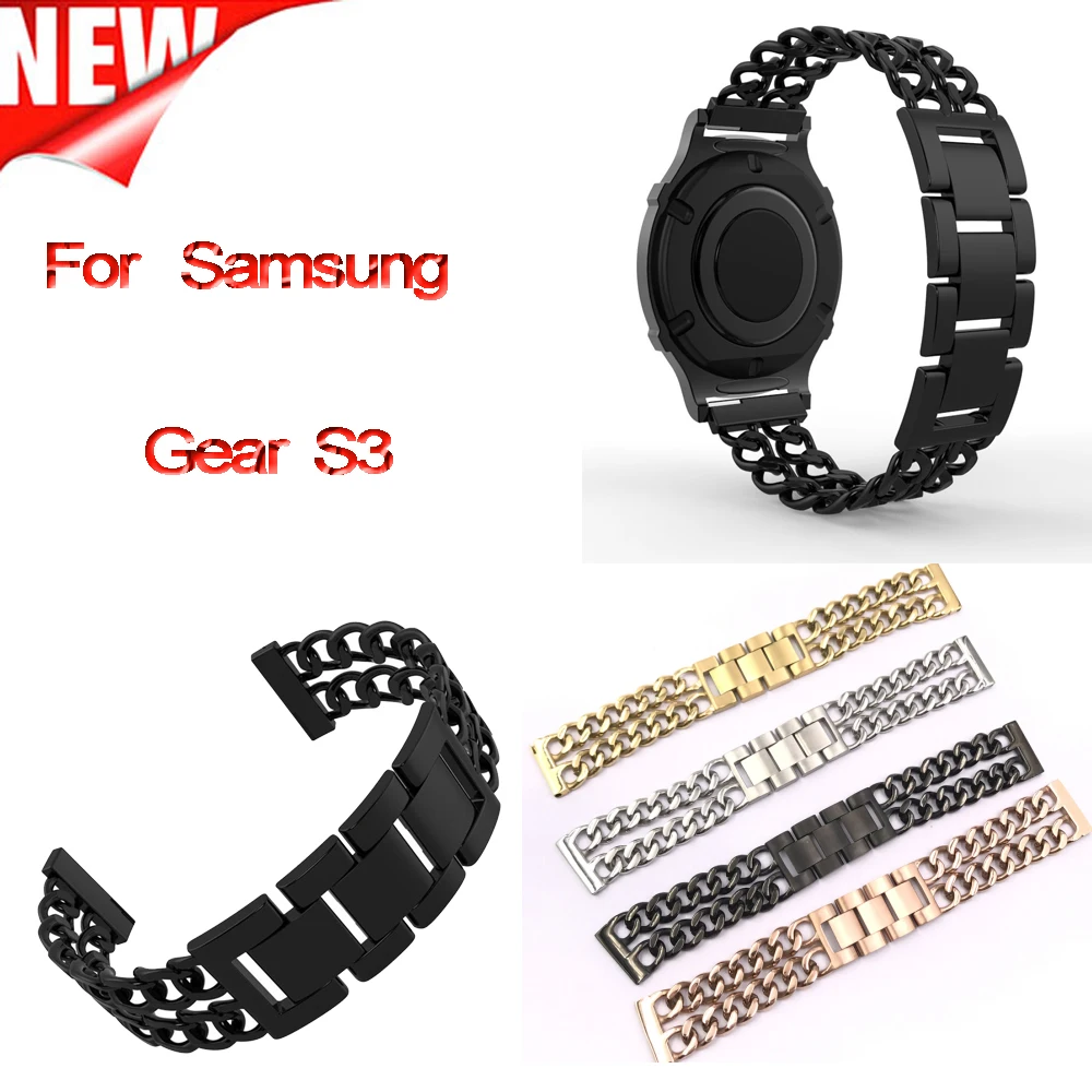 For Samsung Gear S3 Frontier Band,Steel Replacment Accessories Stainless Steel Wristband for