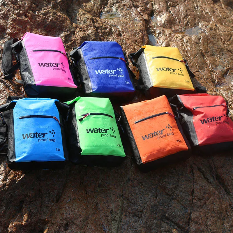 25L Outdoor Waterproof Dry Bag Backpack Sack Storage Bag Rafting Sports Kayaking Canoeing Swimming Bags Travel Kits Backpacks