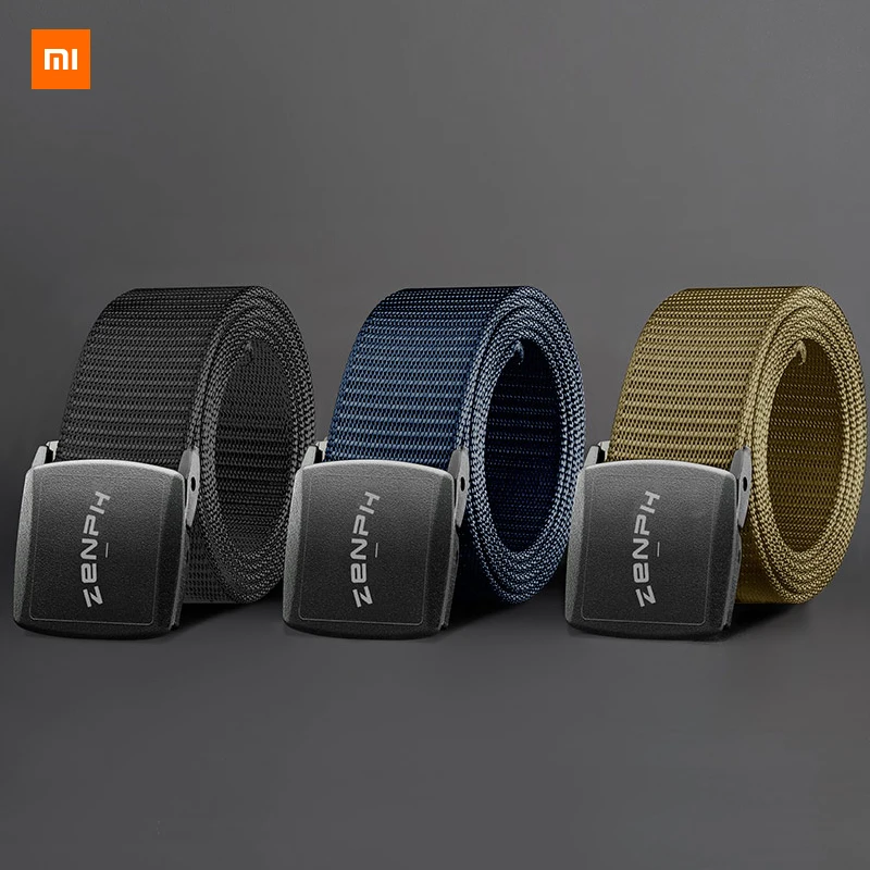 

New Xiaomi Mijia Youpin metal free outdoor tactical belt YKK plastic buckle 96 special nylon webbing stepless length adjustment