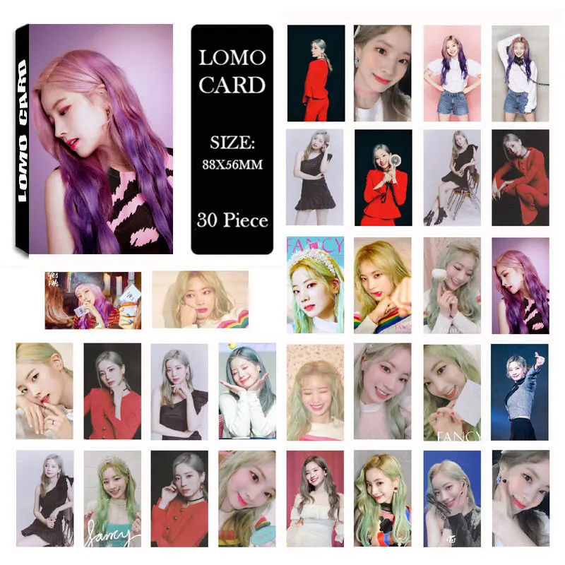 Youpop KPOP TWICE FANCY MOMO DaHyun TZUYU NAYEON альбом LOMO Cards k-pop Новая мода самодельная бумажная Фотокарта LK651 - Цвет: DaHyun-08