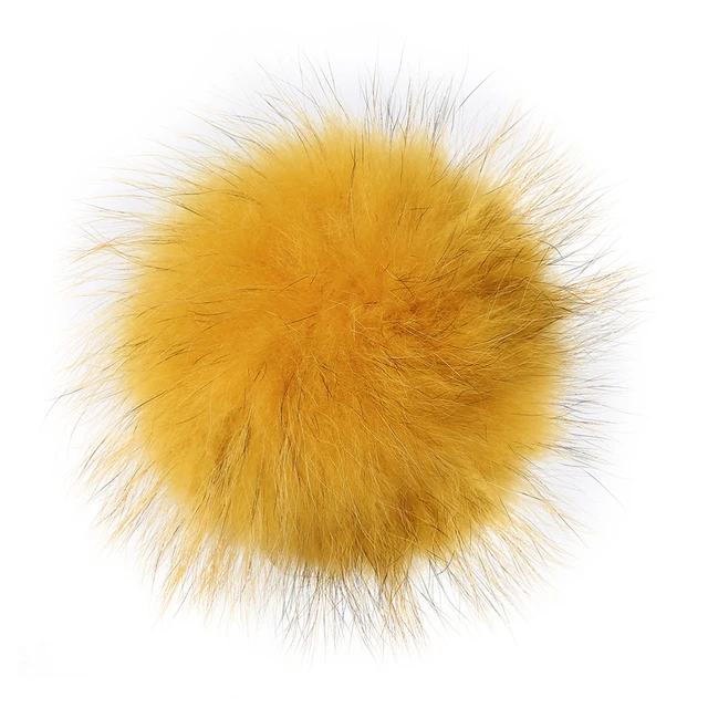 Natural raccoon fur ball key chain fur hat winter hats Fur pom pom for shoes fur cap jewelry women clothing accessories