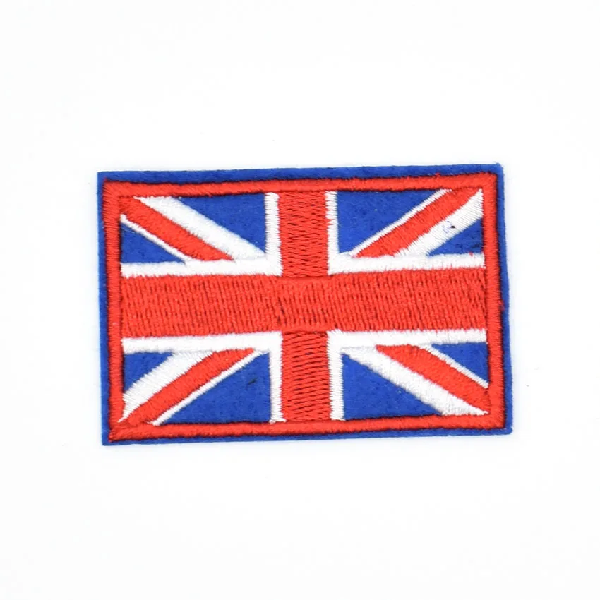 

2018 3d New Arrival Stickers Parches Embroidery 1pcs Patch England Flag Uk Great Britain Iron On Sew Emblem