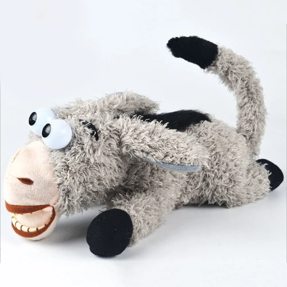 Children Electric Donkey Plush Toys Hand Inductive Big Laughter Roll