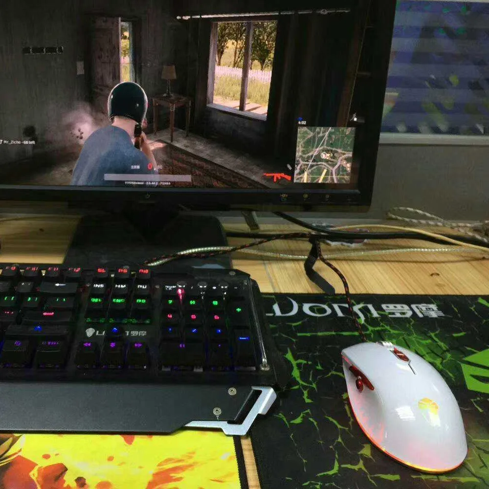 CHYI Проводная RGB игровая мышь из алюминиевого сплава 4000 dpi регулируемое