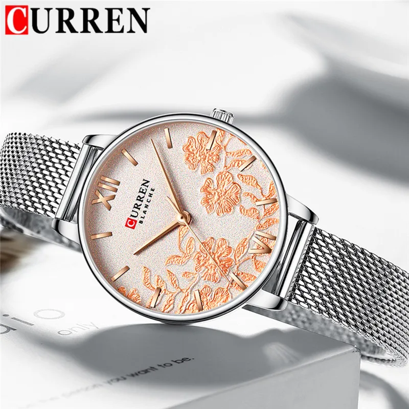 

CURREN Women Watch Waterproof Top Brand Luxury Silver Female Clock Stainless Steel Band Classic Bracelet Ladies Wristwatch 9065